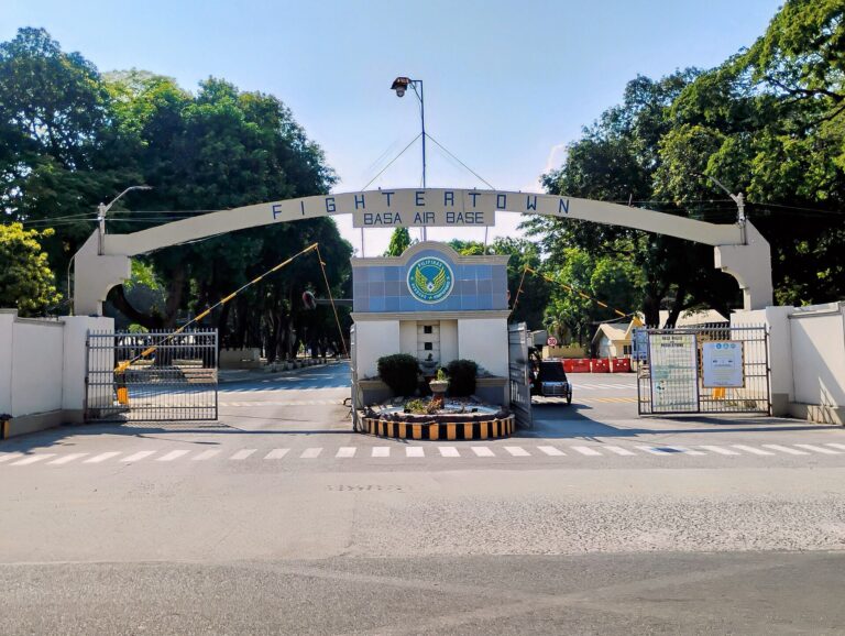 Entrance gate of Basa Air Base in Floridablanca, Pampanga, one of the nine EDCA sites