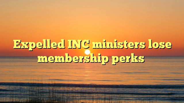 Expelled INC ministers lose membership perks