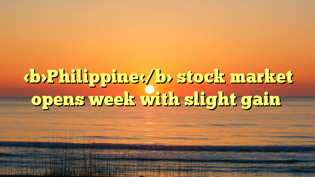 Philippine stock market opens week with slight gain