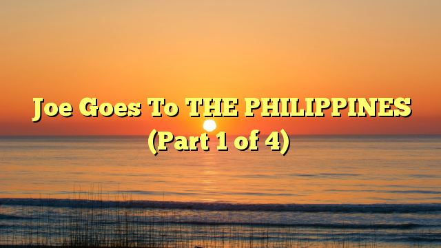 Joe Goes To THE PHILIPPINES (Part 1 of 4)