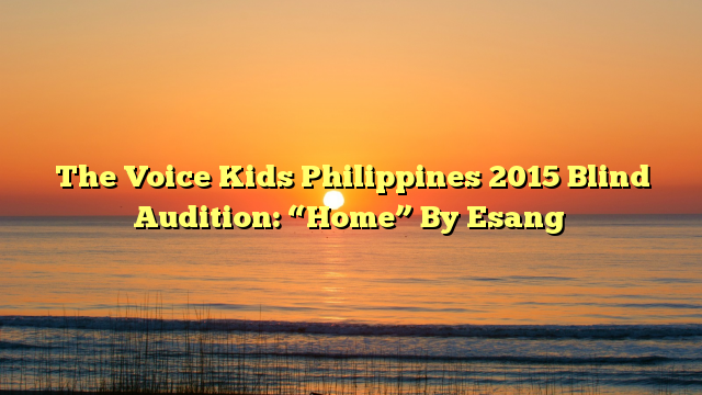 The Voice Kids Philippines 2015 Blind Audition: “Home” By Esang