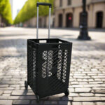 Foldable 4-wheel grocery trolley cart from Bulk Bayan