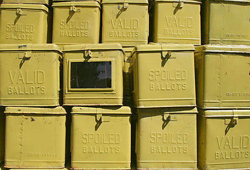 Ballot boxes used in Philippine barangay elections