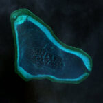 Satellite image of Scarborough Shoal also known as Bajo de Masinloc