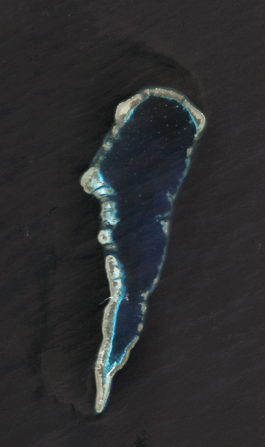 Satellite view of Second Thomas Shoal (Ayungin Shoal) in the West Philippine Sea