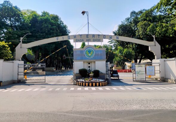 Entrance gate of Basa Air Base in Floridablanca, Pampanga, one of the nine EDCA sites