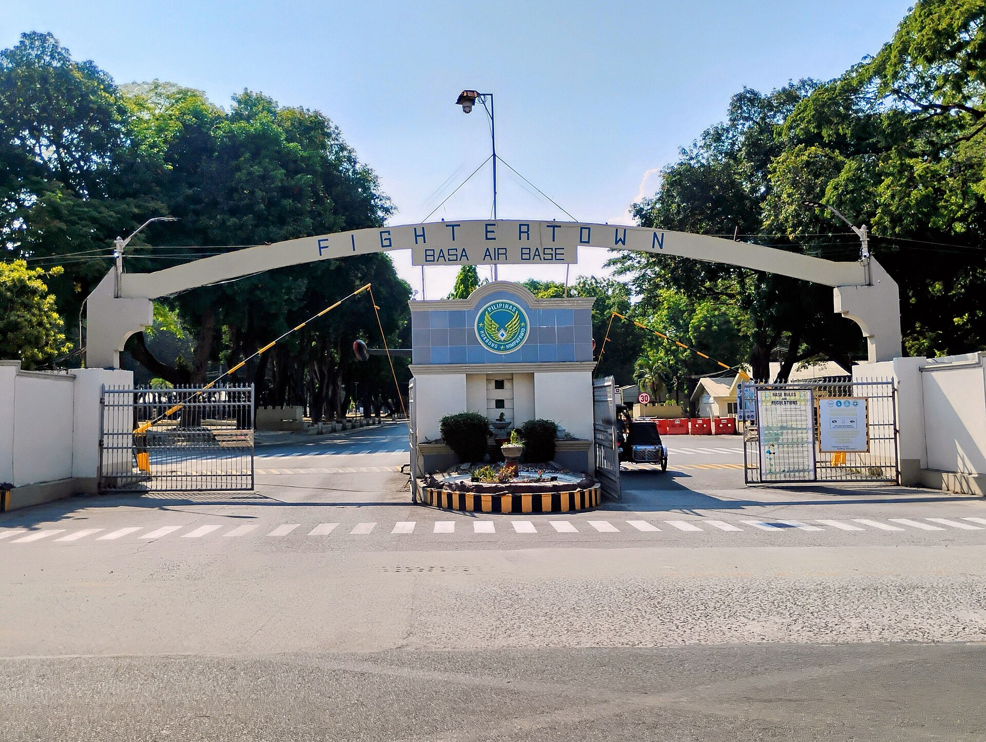 Entrance gate of Basa Air Base in Floridablanca, Pampanga, one of the nine EDCA sites