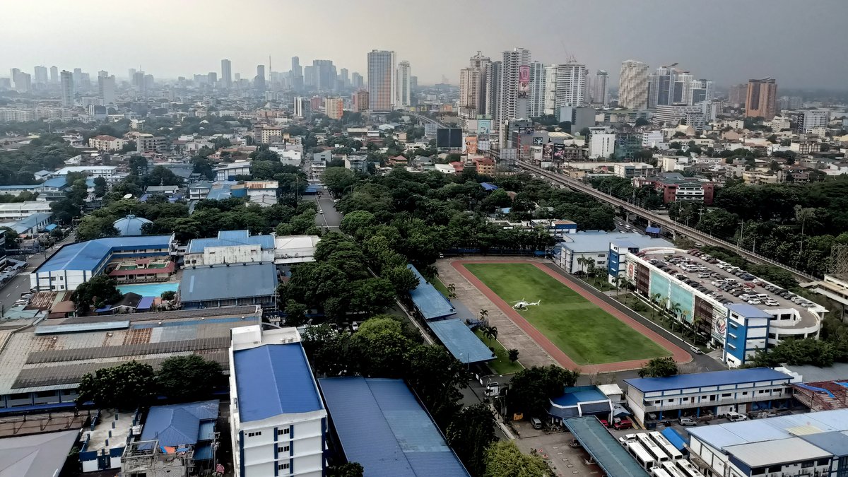 Aerial view of Camp Crame, PNP headquarters in Quezon City, where police briefed on the Bato dela Rosa manhunt