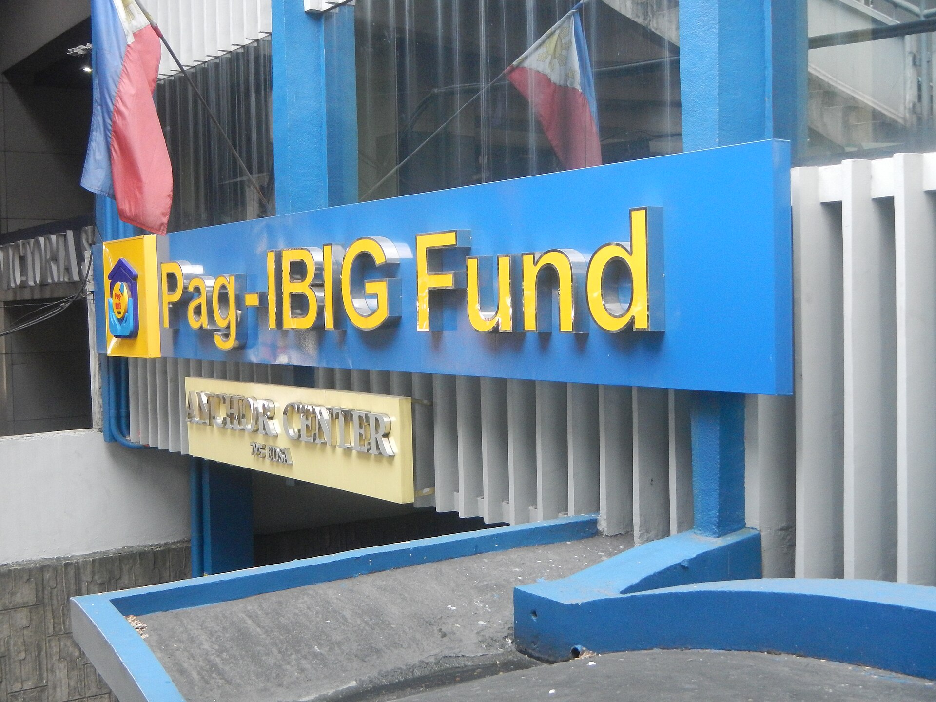 Pag-IBIG Fund sign at the entrance of a Pag-IBIG building in Metro Manila