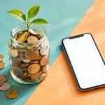 Digital bank savings growing on a phone